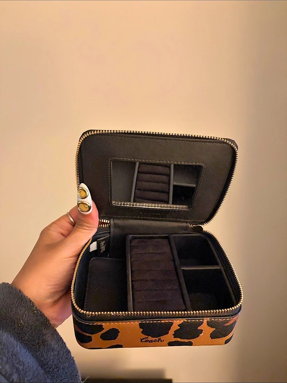 Coach Jewelry Box In Leopard Print - Picture 3 of 3